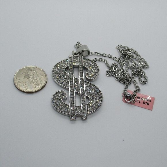Money Sign Pendant Necklace - Picture 5 of 6
